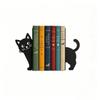 Cute Cat Bookend Decorative Book Stopper Reading Enthusiast Metal Bookend  Bookshelf