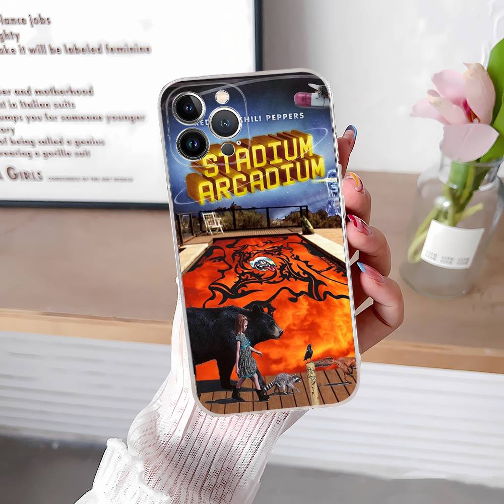 Popular Rock Band Red Hot Chili Peppers Transparent Phone Case for iPhone 17 Air 16 Pro Max 15 14 13 12 11Plus Shockproof Cover