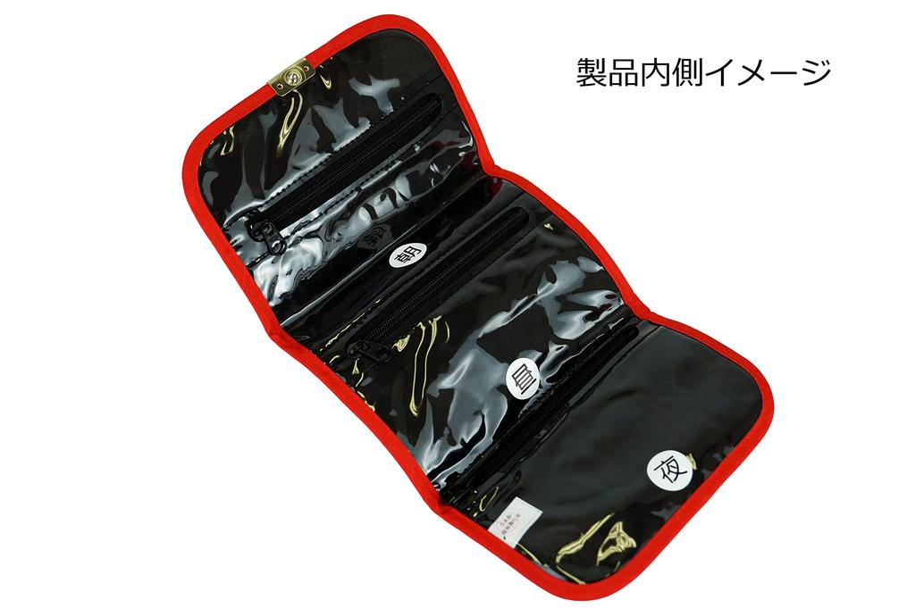 Uni Made in Futago Chirimen Japanisches Muster Medikamentenetui Blüte (0103-3) Seni, Japan, [Kirschknoten, Weiß]