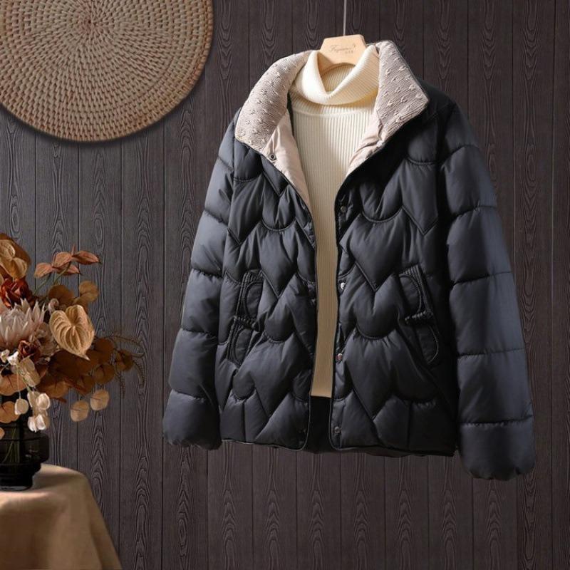 Short Down Padded Clothes Women's New Stand-up Collar Loose Warm Padded Clothes Winter Padded Jacket