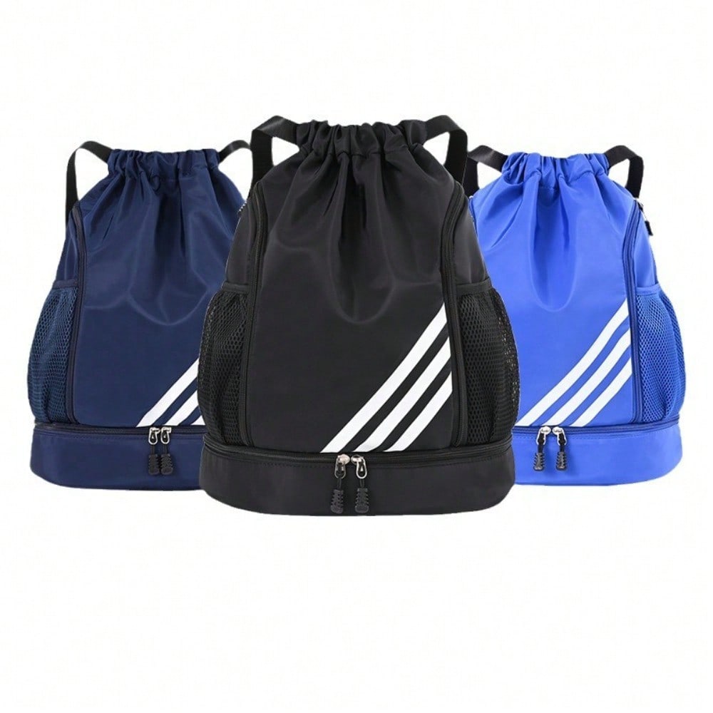 New Bundle Mouth Double Shoulder Back Large Capacity Light Dry and Wet Separation Swimming Travel Basketball Bag