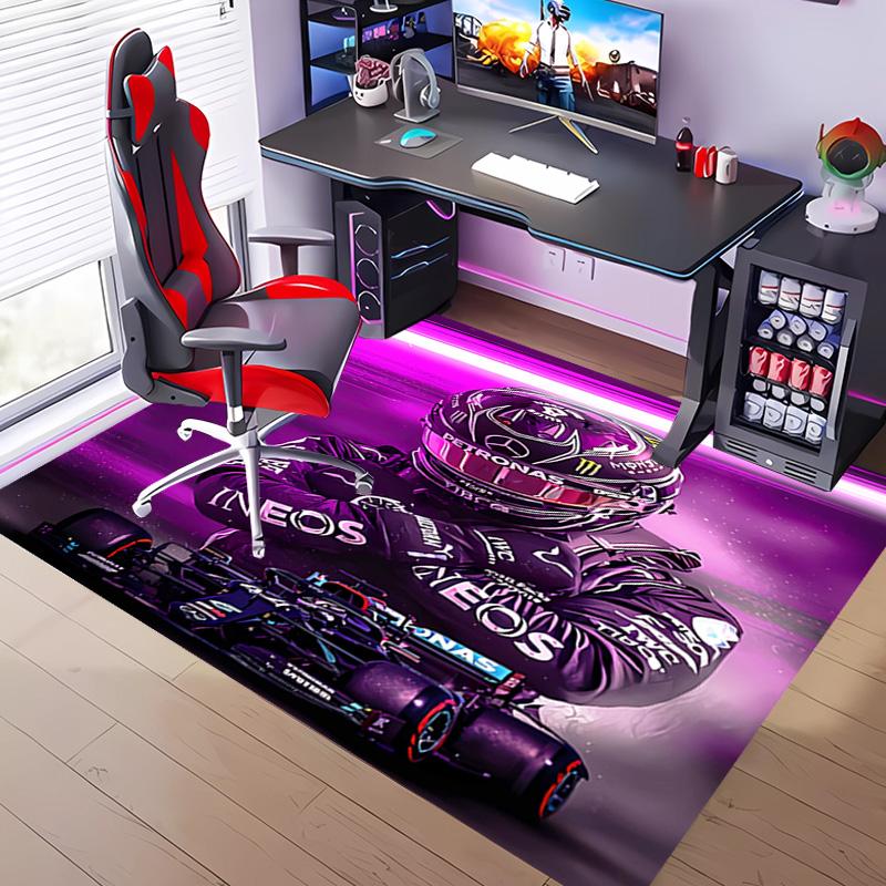 racing 44 l-lewis h-hamilton -Themed Entrance Mat,Non-Slip Mat Area Rug,Room Decor,Outdoor Decor,Kitchen Rug,Doormat - Machine Washable,Easy to Clean