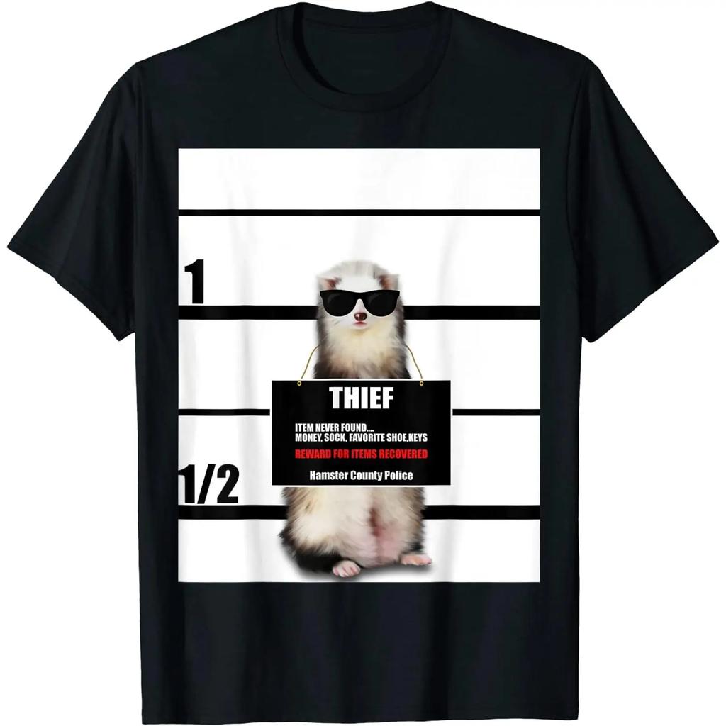 Pet Ferret Tee Funny Ferret Thief Mugshot Gift TShirt