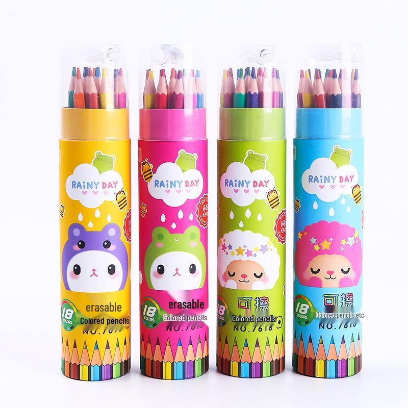 Erasable Oil-Based Colored Pencils Set - 48 Hand-Painted Shades for Students & Kids