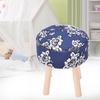 1:12 Doll House Accessories Dollhouse Miniature Furniture Cloth Wood Four Legged Stool(Dark Blue )