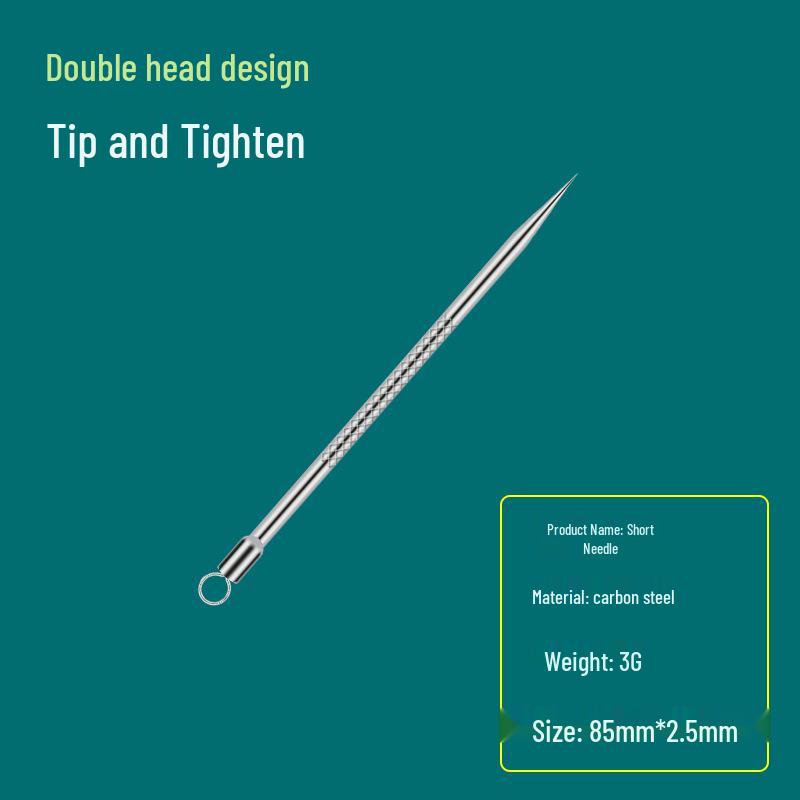 Precision Acne & Blackhead Removal Tweezers Set - Pimple Needle and Squeezing Tool