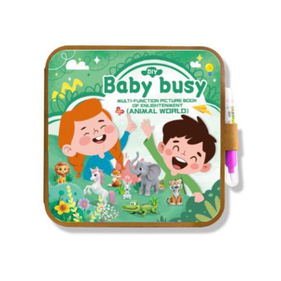 Çocuklar İçin Boyama Kitabı (Sulu Boya Kalemli) Yeniden Kullanılabilir Kirlenmeyen Su ile Boyama Kitabı Hayvan Araç Sebze Meyve Sayı Okul Öncesi Öğrenme Boyama Kitabı