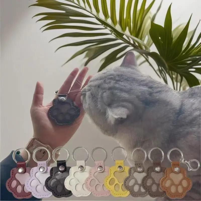 Gedenkleder Aufbewahrungsbeutel für Tierhaare Katzenpfote Schlüsselanhänger Multifunktionaler Tragbarer Schlüsselanhänger