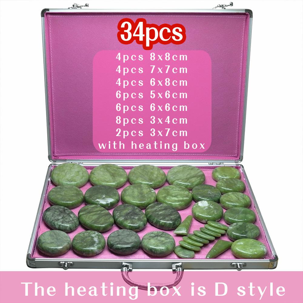 Tontin Hot Stone Massage-Set, Heizbox, lindert Stress, Rückenschmerzen, Gesundheitsfürsorge, Akupressur, Lava-Basaltsteine ​​für das Gesundheitswesen