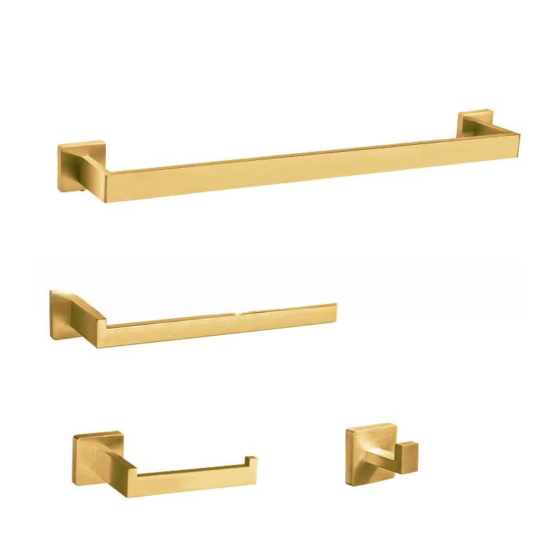 Light Luxury Gold Stainless Steel Bathroom 4-Piece Set