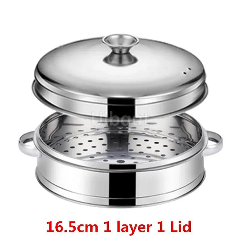 Stainless Steel Pot Steamer Rice Cooker Food Steaming Grid with Double Ear Drain Basket Kitchen Cooking Bamboo Steamer Cooker