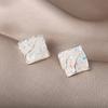 Light Luxury High-end Silver Geometric Rhombus Crushed Ice Stud Earrings Women's 1011 New Popular Fashion Temperament Versatile Earrings