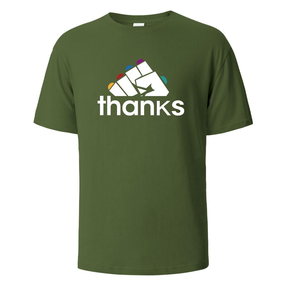 Thanks Funny Graphic Printing TShirts Comfortable Summer Pure Cotton Tops For Men Women My Body My Choice Basic Men Clothing