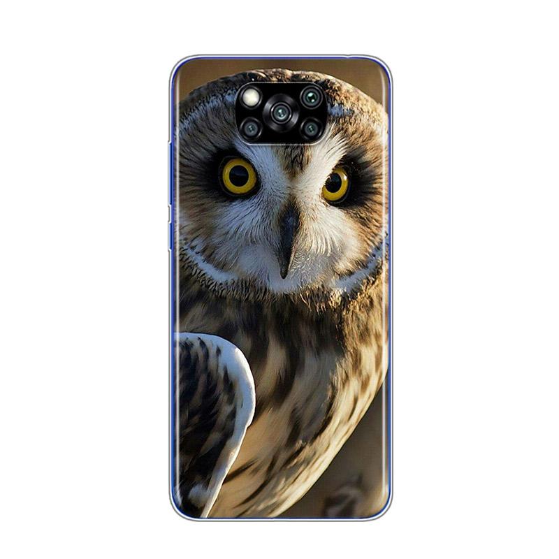 Camouflage Owl Animal For Xiaomi Poco X3 NFC C3 F2 F1 M3 M2 X2 11 10T Note 10 8 Mi Play A2 5 Lite Pro Phone Case