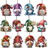 Festive Christmas Hanging Tags 12/24/36Pcs Gnome Ornaments, 2D Wooden Decorations for Xmas Tree, Funny Ornaments Fireplaces Gnomes Decor Home