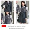 Unisex British College-Style Suit Jacket & Pleated Skirt Set: Stylish, Professional JK Uniform.