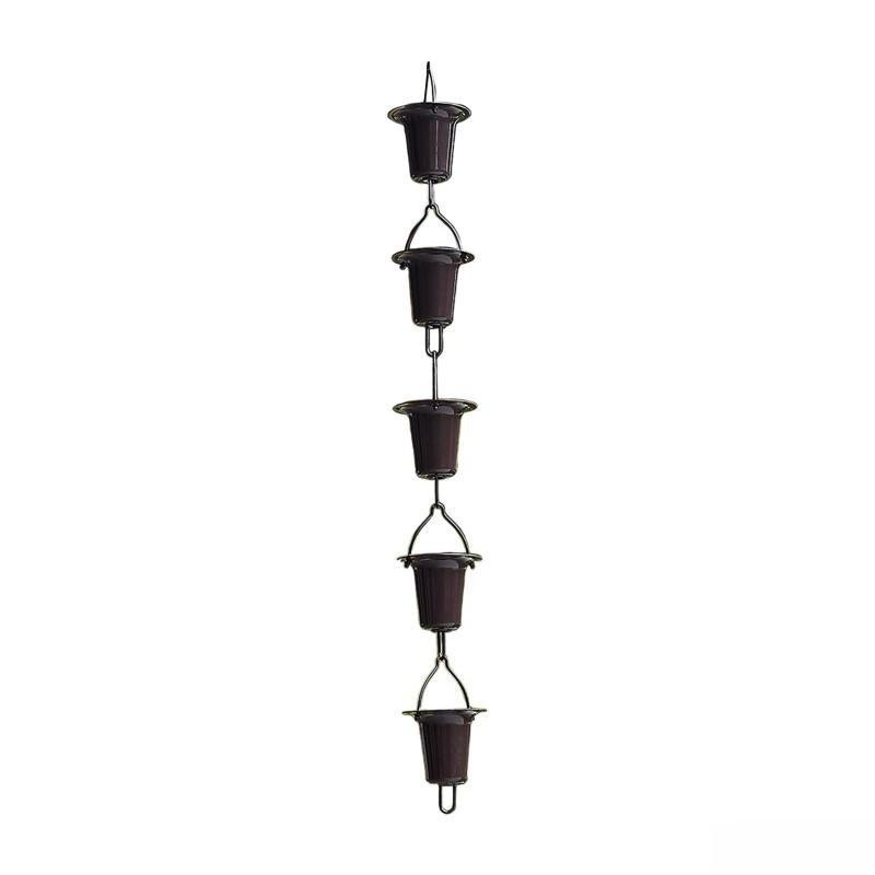 100cm Gutters Rain Chain Replacement Downspouts Decorative Cups Display Pouring Cups Outdoor Rainwater Catcher Chains