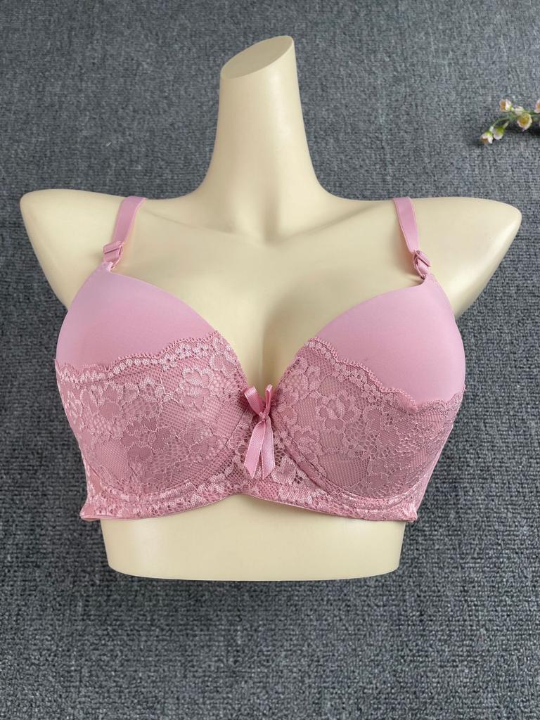 1011 new underwear women gather lace bra upper support medium mold cup close breast anti-sagging underwear