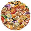 50PCS Transparent Chinese Food Sticker Pack - Waterproof PET for Scrapbooking, Guitar & Notebook Decor RecordingYourLife Store