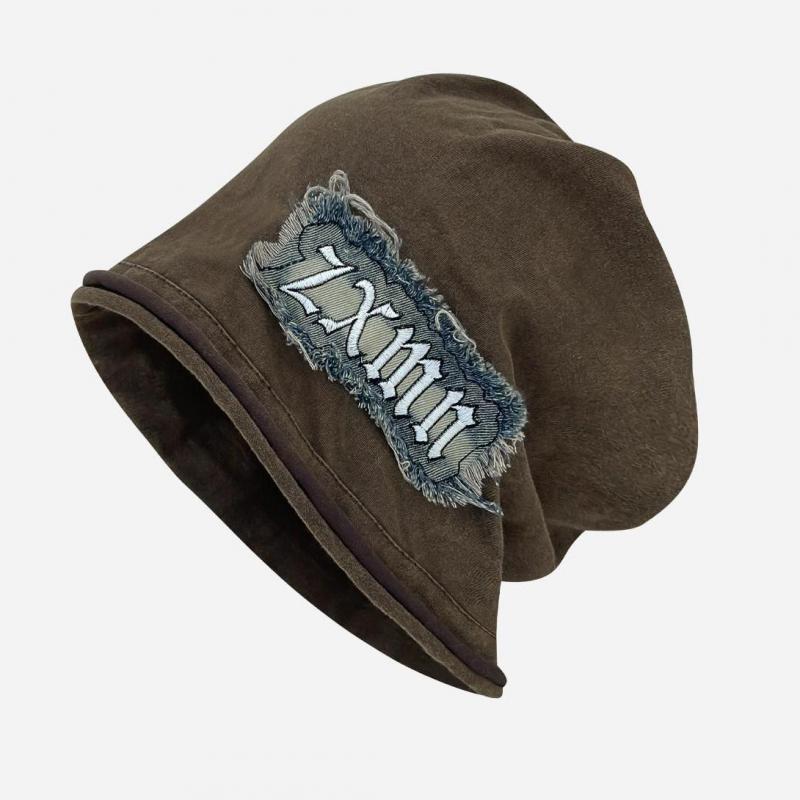 Spring Summer Hats For Women Beanie Vintage Embroidery Punk Baggy Cap Fashion Accessories Headwrap