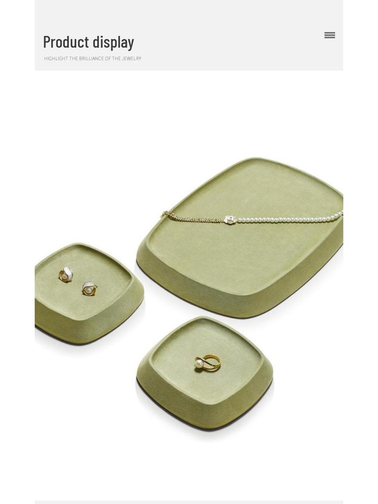Velvet Jewelry Display and Storage Tray for Necklaces and Rings