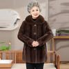 Yalook Women's Elegant Thickened Winter Fur Collar Coat