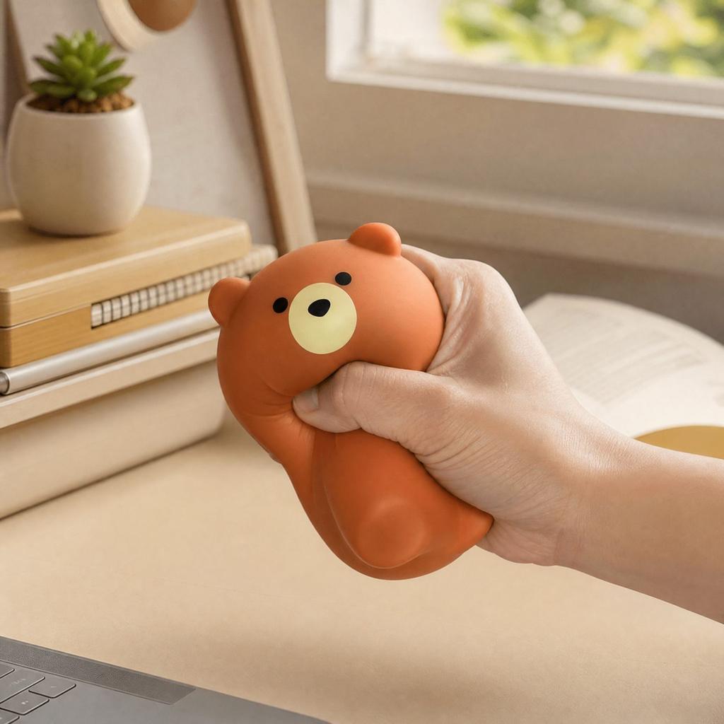Cute Bear Toy, Large Size Stress Sensory Toy, Down Design, Boxed 1 Count