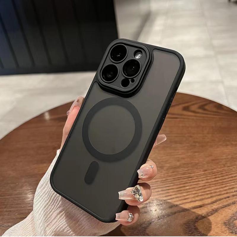 Luxury For Magsafe Wireless Charging Magnetic  Case For iPhone 15 14 Plus 11 12 13 Pro Max Clear Matte Bumper Shockproof Cover