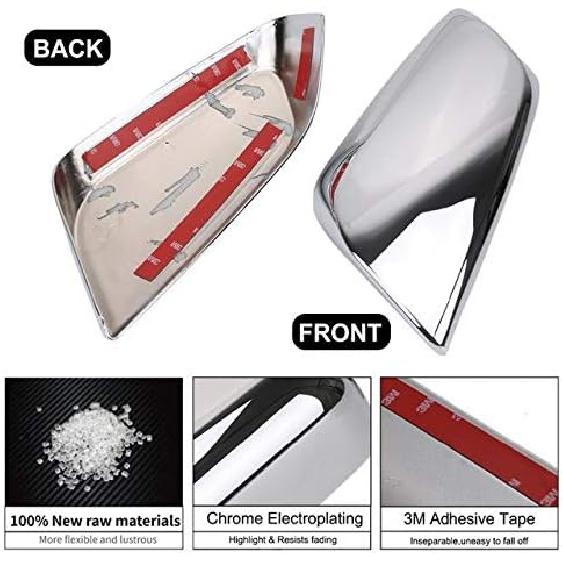 

3-Layers Shiny Chrome Plated Parts Accessories Top Half Side Mirror Cover Designed For 2014-2020 Chevrolet Impala