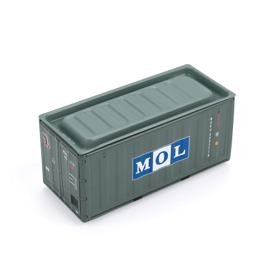 

Mini Container Model Miniature Storage Iron Box Desktop Creative Decoration Collect Small Item Mini Iron Storage Box Kids Gifts no dolls