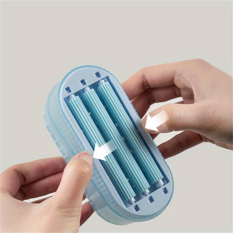 Multifunctional Soap Box Bathroom Roller Brush Type Soap Dish Holder Laundry Soap Drain Box Non-slip Foam Bubbler for Washing