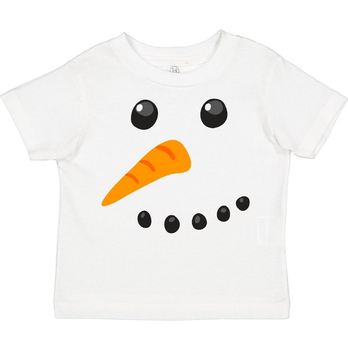 Inktastic Snowman Face Toddler T-Shirt Snow Coal Carrot Frosty Christmas Child 100
