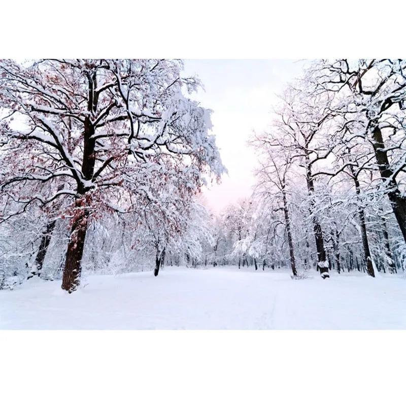 Beautiful Winter Snow Landscape Wall Mural Living Room Backdrop Wall Paper Modern Simple 3d Wallpaper Home Decor