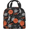 Balls Basketball Lunch Bag Insulated Reusable Sport Theme Lunch Bag for Boys Girls, Portable Lunch Box Cooler Container Tote Bag