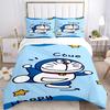 Doraemon Adventure Print 3Pcs Bedding Setduvet Cover With 2 Bedropillowcase Home Birthday Gift