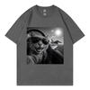 Cat Pilot Selfie Funny Meme Graphic T Shirts High Street Fashion Trend Short Sleeve Tshirts Unisex Unisex Casual 100cotton Tshirt