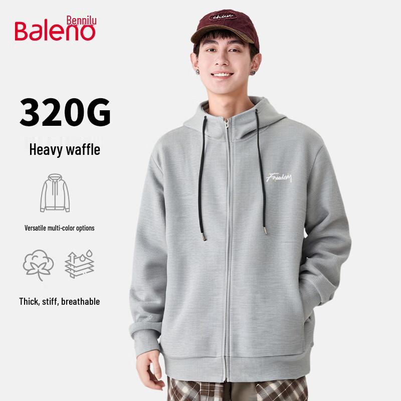 

Baleno Men s Waffle Knit Hooded Jacket L