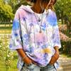 Women's Fashion Floral Print Hoodie Casual Oversized Long Sleeve Pullover Top