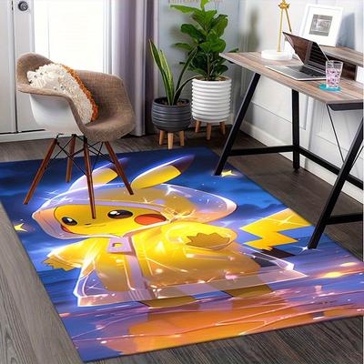 Office Carpet Pikachu Sofa Rug Chair Mat Protection Blanket