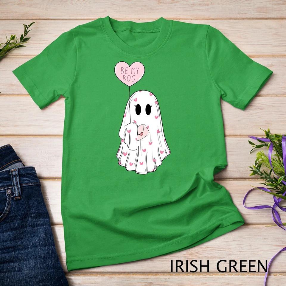 Be My Boo Valentine Cute Pink Heart Ghost Valentine Costume Tee Unisex T-shirt 4 S