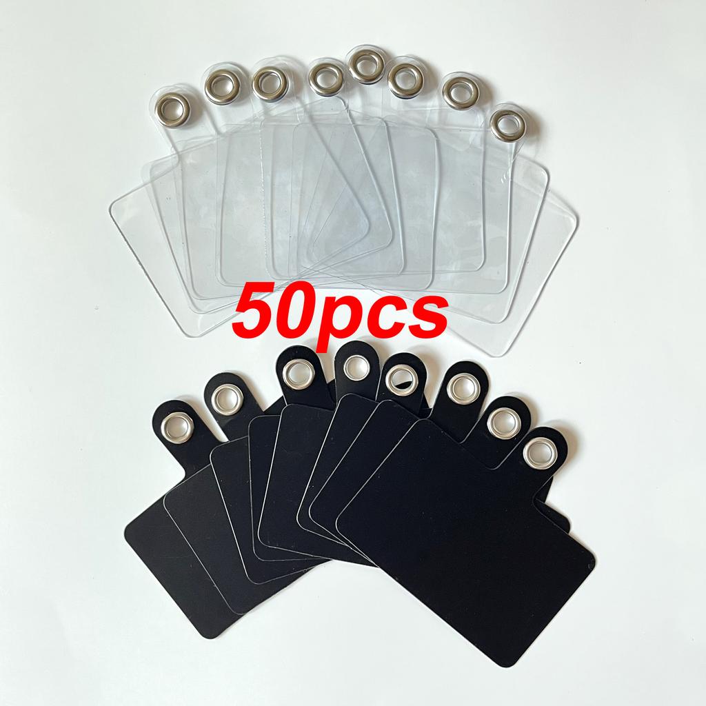 50Pcs Transparent Mobile Phone Lanyard Anti-lost Card Gasket Universal Phone Hanging Cord Patch Tether Pad
