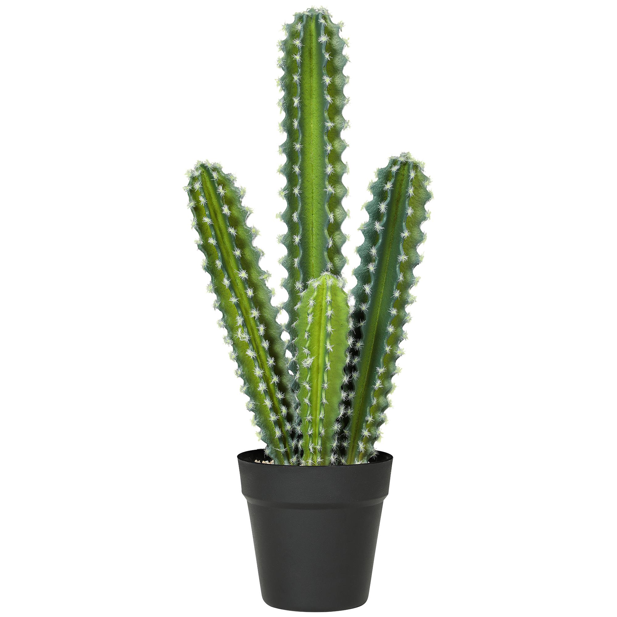 Plante de Cactus Artificielle 53 cm Plante Artificielle en Pot Pour Maison Bureau