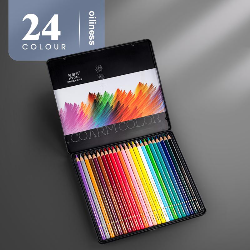 

24-180 цветов масляные цветные карандаши водорастворимые карандаши с деревянной ручкой набор для рисования и эскизов