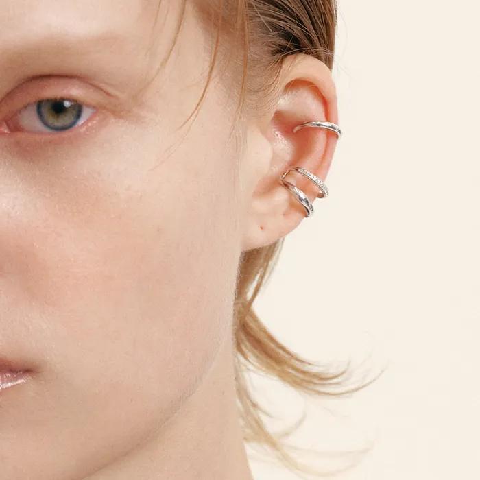 Silver 925 Triple Trace Ear Cuff LSE100