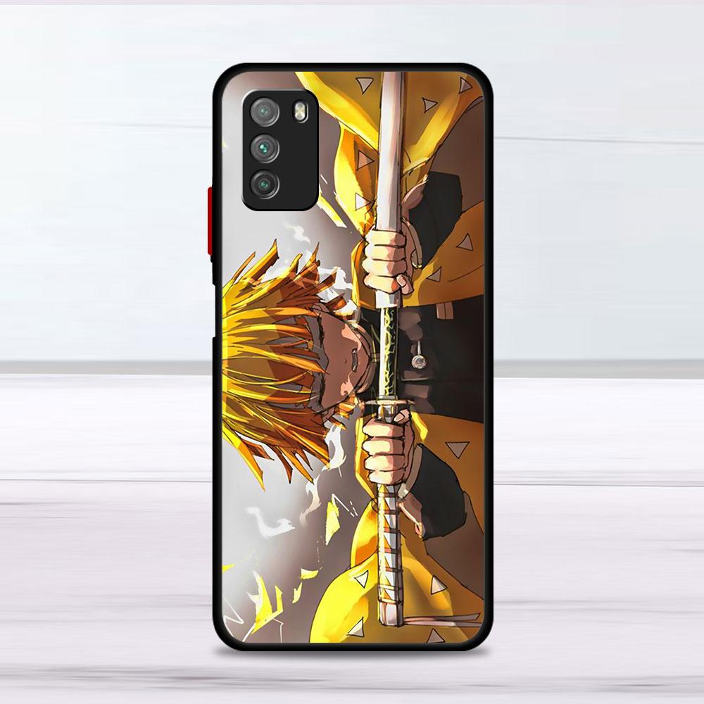 

Чехол Anime Demon Slayer для Xiaomi Mi Poco X3 NFC M3 11 10 12 9T 11T 10T Pro Note 10 Lite, матовые жесткие чехлы для телефонов Xiaomi Poco M3