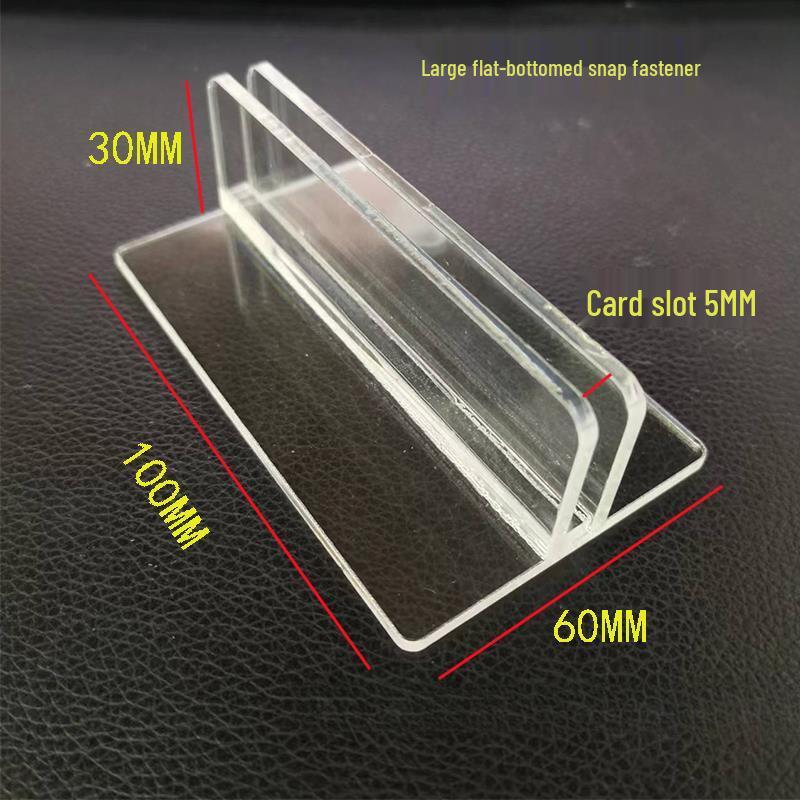 Acrylic Magnetic Clip for Signs - Transparent Plastic Snap Holder for Shelves