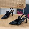 Fashion Women's Stiletto Sandals Summer 2025 New Style Pointed Head Shallow Mouth Line with Anti-slip Wear-resistant High Heels