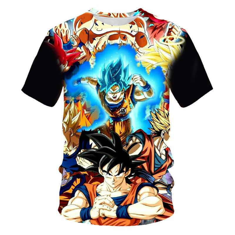 Anime Fan Pick! Dragon Ball Character Print Short Sleeve T-Shirt