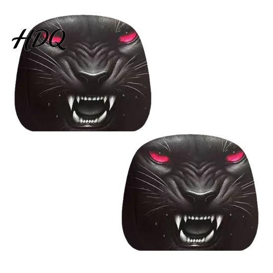Headrest Cover for SUV Funny Car Covers Spooky Pattern Seat Polyester Protector Protector Universal Breathable Stretchy Interior Accessories