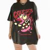 Womens Plus Size Retro Cowardly Hero 90s TV Series Tshirt Pure Cotton Breathable Fashionable and Versatile Unisex Oversized